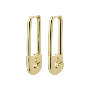 Safety Pin Earrings Gold or Silver Plated
