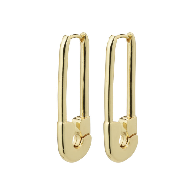Safety Pin Earrings Gold or Silver Plated