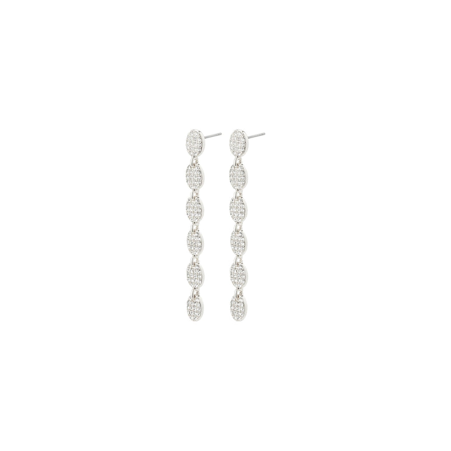 BEAT Crystal Earrings Silver