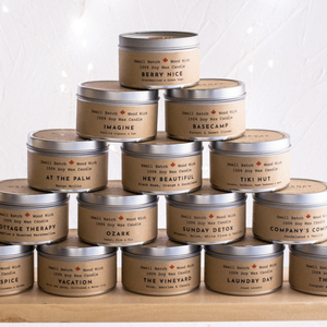 Weekday Candles - Wood Wick | Cabin Candle Tin | Vacation | 8oz