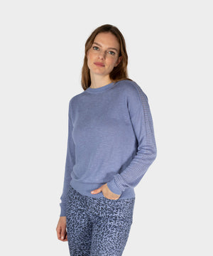Long sleeved pullover with detail -Wood Ash