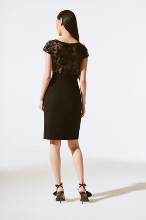 Joseph Ribkoff Signature | Scuba Crepe And Novelty Sheath Dress