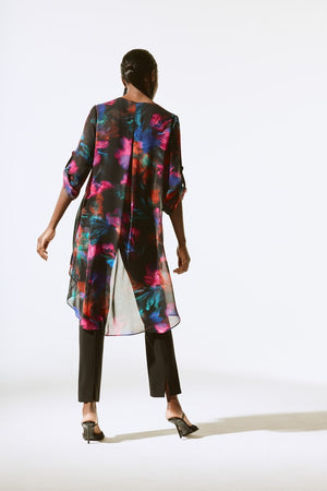 Floral Print Chiffon High-Low Tunic - Joseph Ribkoff