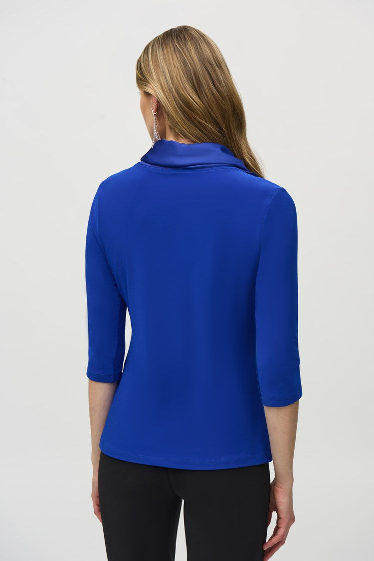 Joseph Ribkoff - Silky Knit And Satin Fitted Top