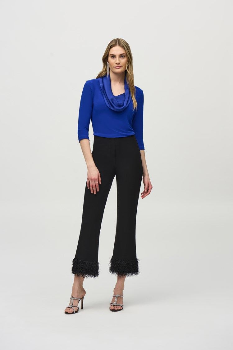 Joseph Ribkoff - Silky Knit And Satin Fitted Top