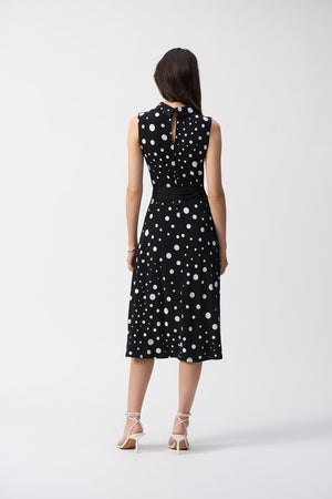 Joseph Ribkoff - Silky Knit Dot Print Fit And Flare Dress