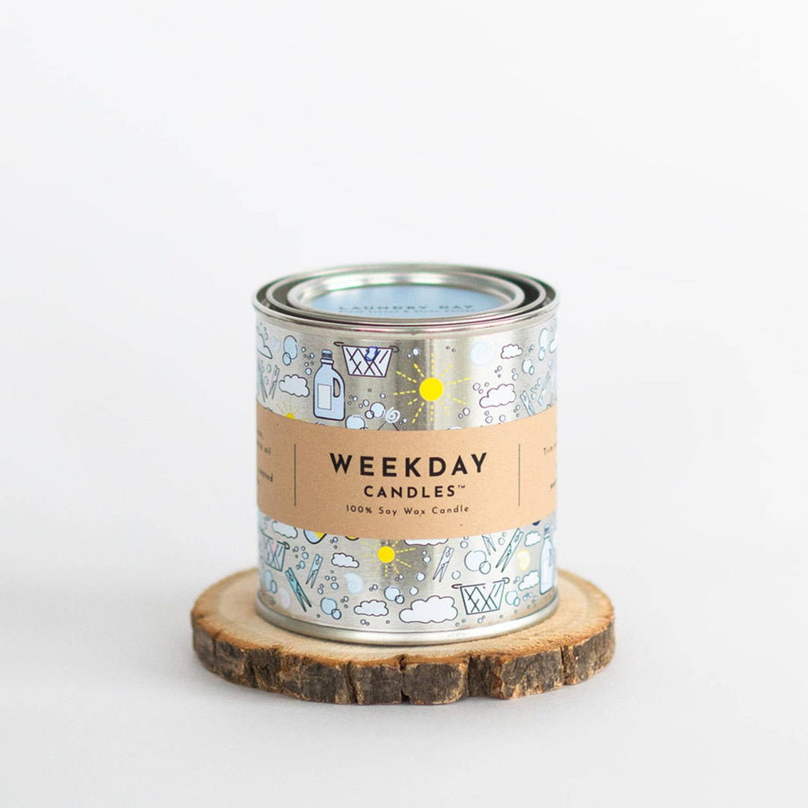 Weekday Candles - Paint Tin Candle | Home Decor | Laundry Day | Fresh Linen