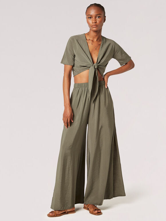 Side Slit Palazzo Pant