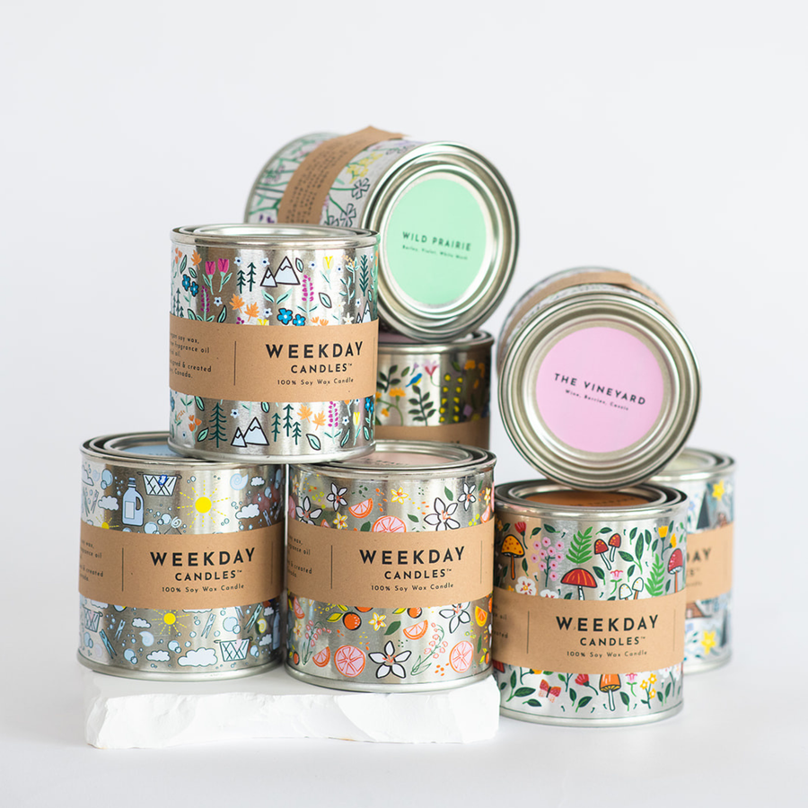 Weekday Candles - Paint Tin Candle | Home Decor | Laundry Day | Fresh Linen