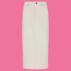 Cream Denim Midi