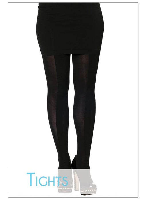 Cest Moi  Ruched Center Striped Tights