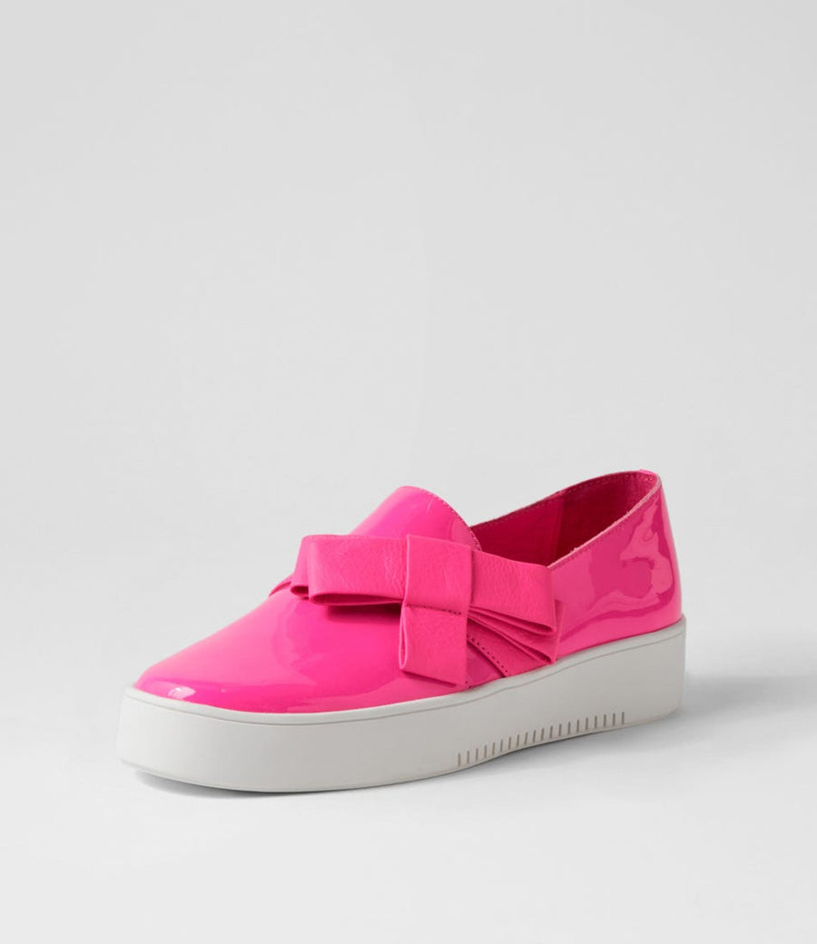 Lokki Hot Pink Leather Sneakers