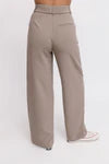 The Harper Wide Leg Pant in Deep Taupe   S+T*