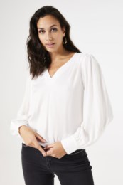 White V Neck Top