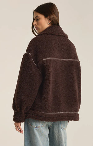 The Ari Sherpa Coat - Fossil or Chocolate