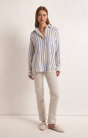The Perfect Linen Striped Top