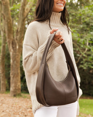 The Capri Shoulder Bag- Chocolate