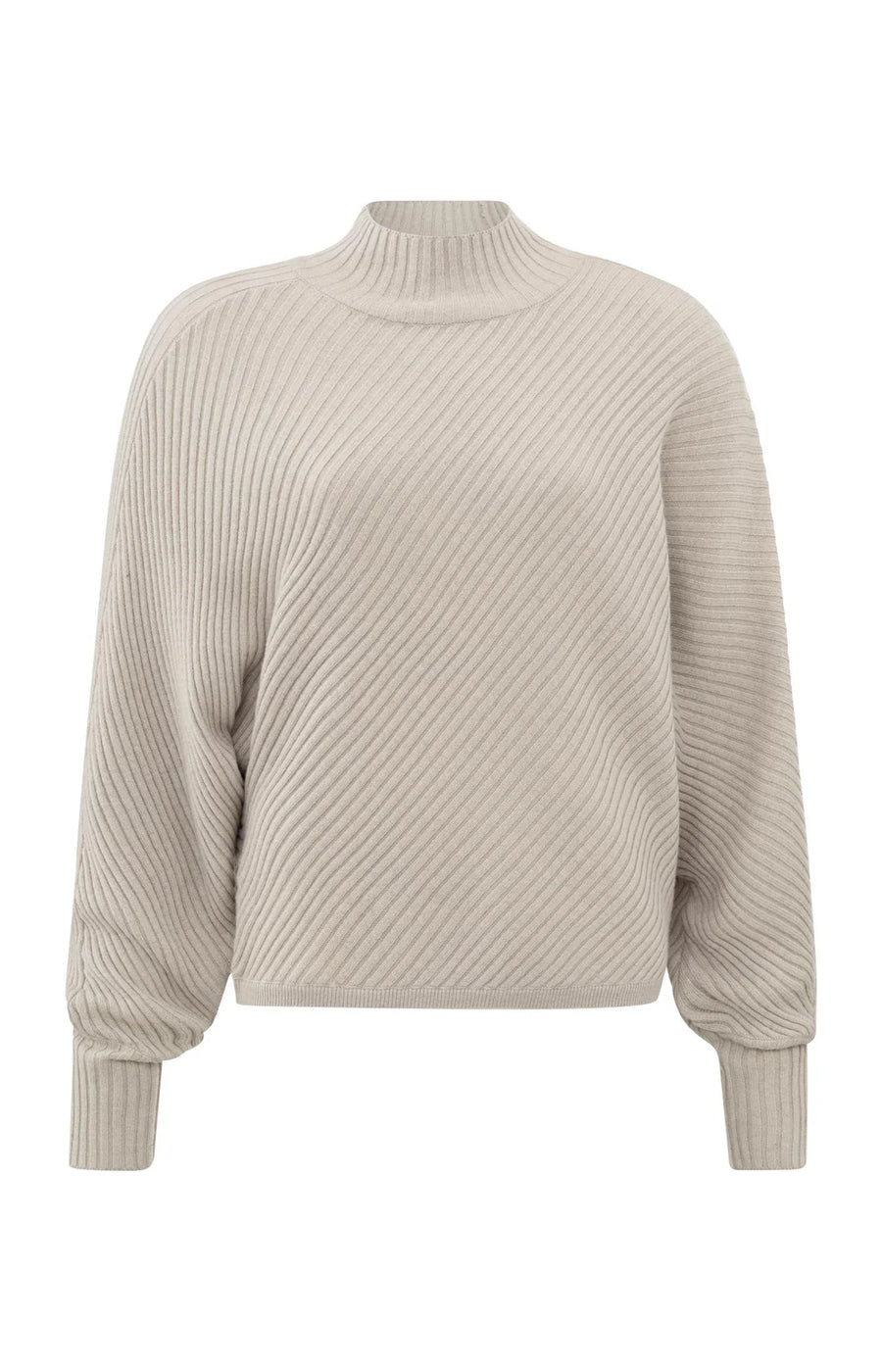 YAYA Ribbed Bat Wing Sweater