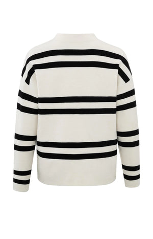 Yaya Striped High Neck