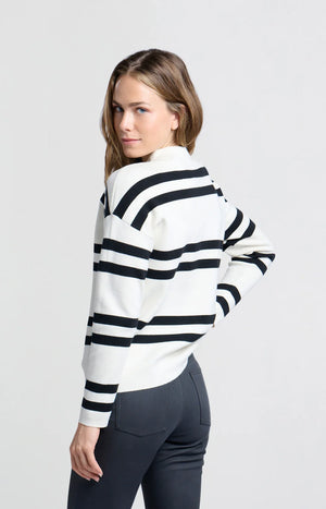 Yaya Striped High Neck