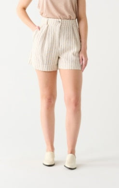 HIGH WAIST LINEN TROUSER SHORT