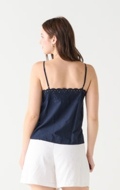 Navy Eyelet Tank