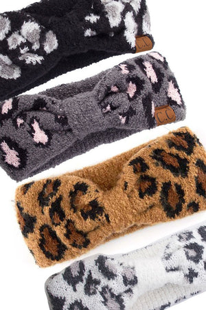 C.C Leopard Jacquard knit Headwrap