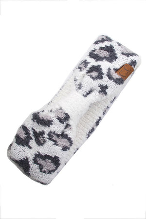 C.C Leopard Jacquard knit Headwrap