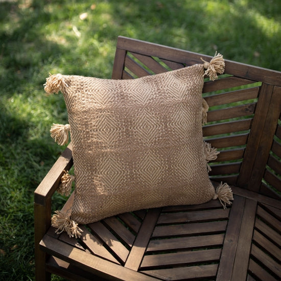 20x20 Hand Woven Theros Pillow Brown