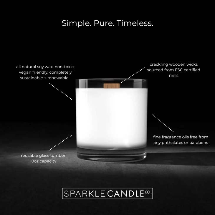 Tobacco + Caramel | Scented Soy Candle | Wood Wick