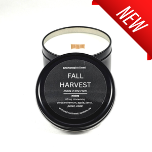 Anchored Northwest - Fall Harvest Wood Wick Travel Soy Candle