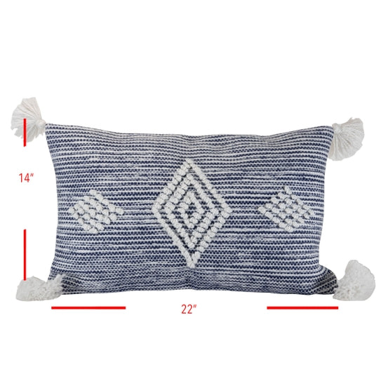 4X22 Hand Woven Outdoor Garret Pillow