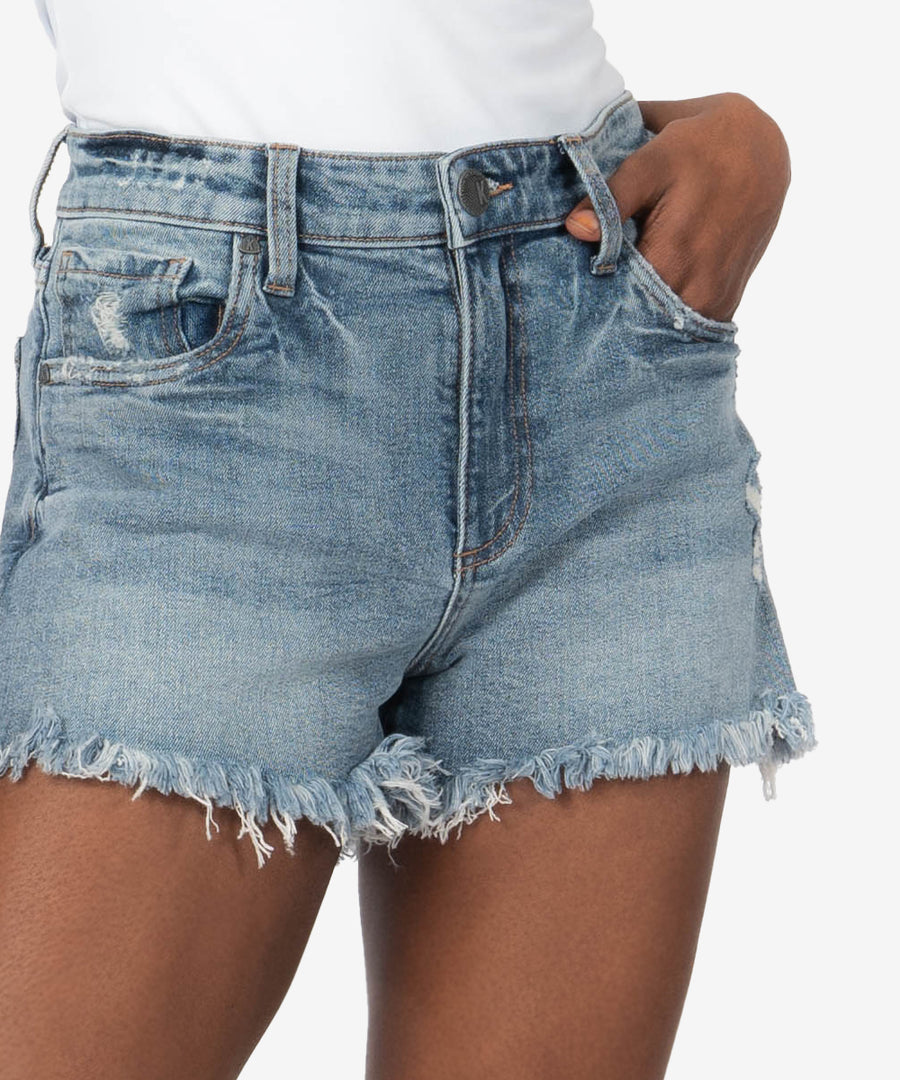 Jane High Rise Shorts With Fray Proactive Wash