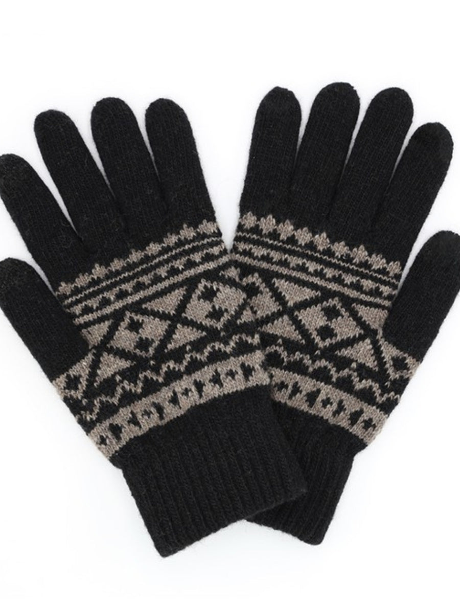 Knit Aztec Pattern Glove