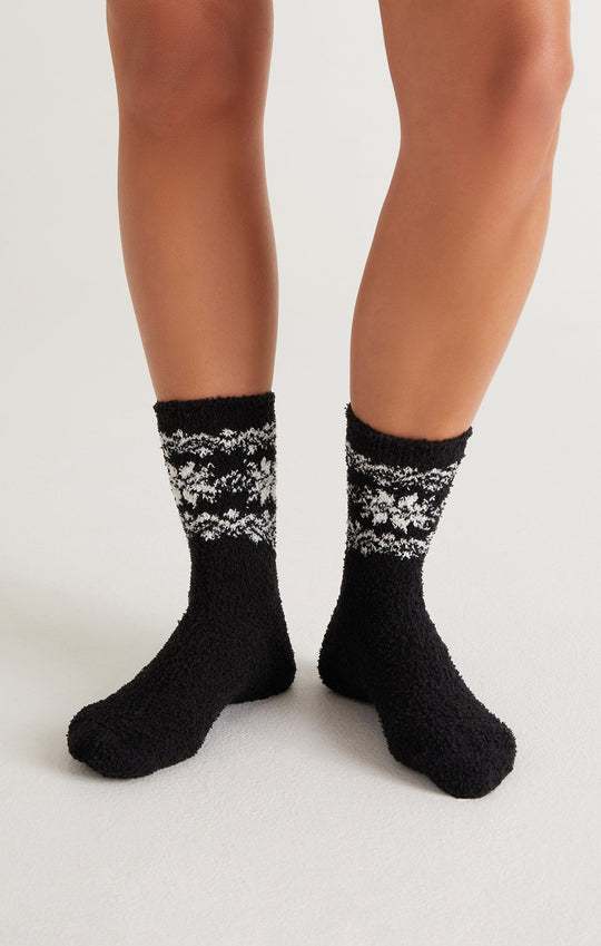 Checked Plush Socks (2-Pack)