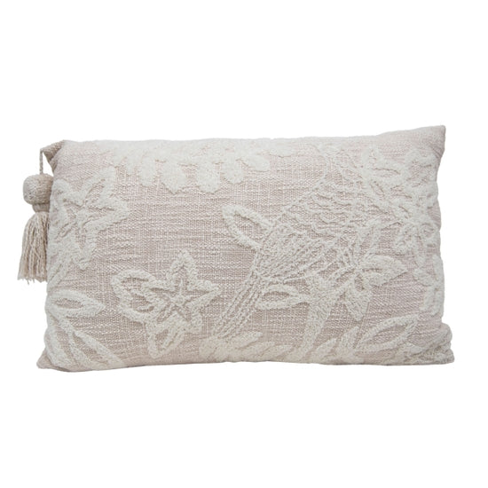 14x22 Hand Woven Floral Bird Pillow