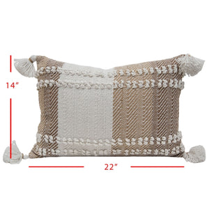 14x22 Hand Woven Laney Pillow Brown
