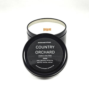 Anchored Northwest - Country Orchard Wood Wick Travel Soy Candle