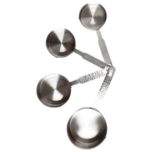 Set/4 Measure Cup Hammer Silver